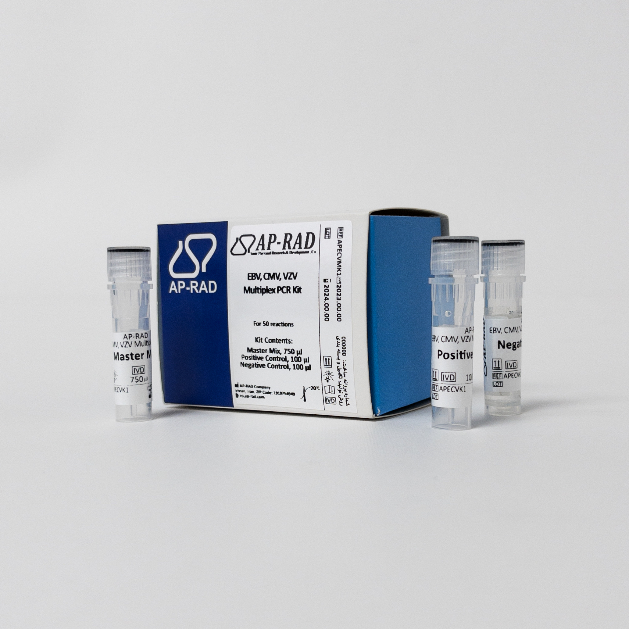 کیت چند منظوره PCR تشخیصی EBV/CMV/VZV - Multiplex EBV/CMV/VZV PCR Detection Kit - AP-RAD - کیت - سلولی و مولکولی - پژوهش و توسعه امیر پیوند