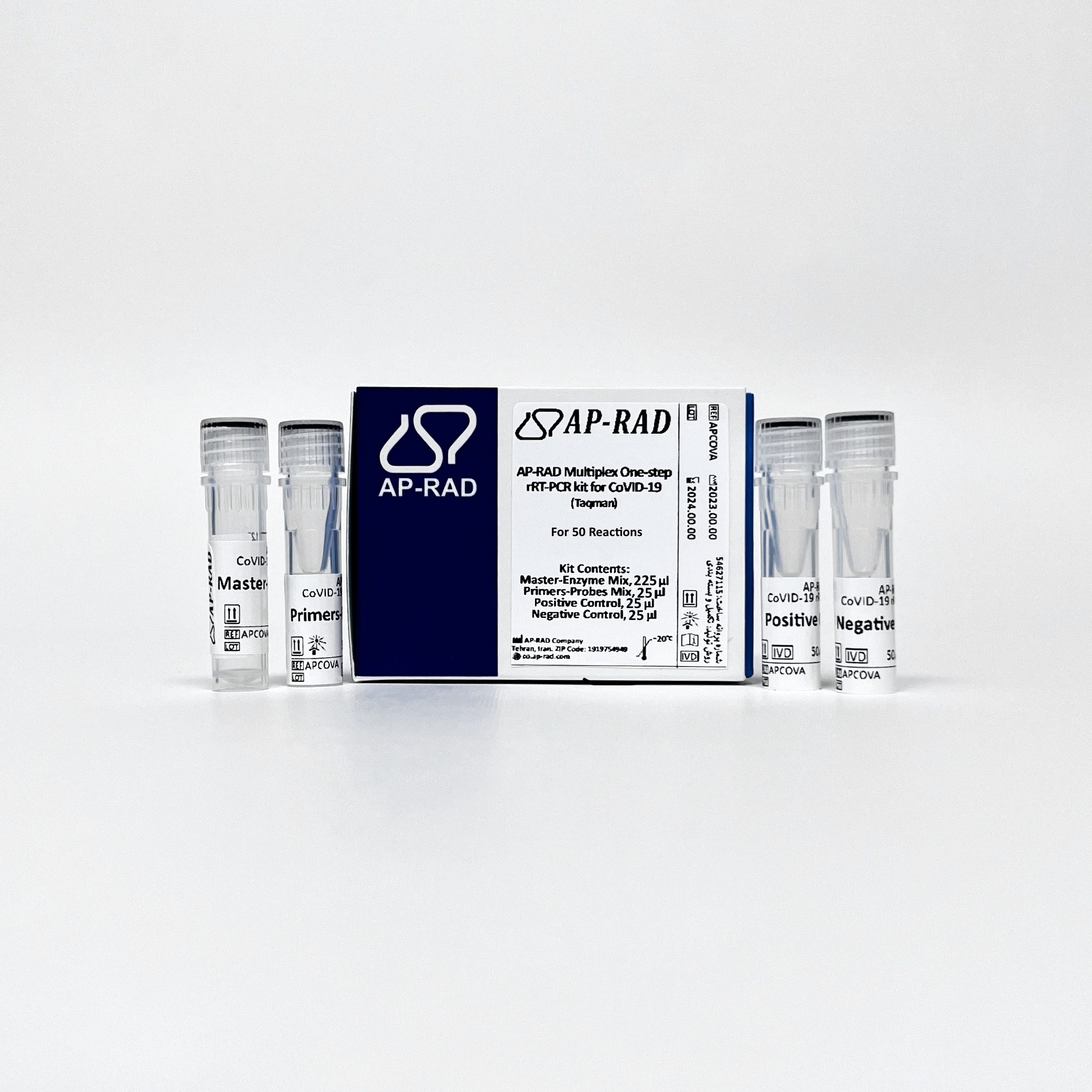 	کیت تک مرحله ای چند منظوره غربالگری SARS-CoV-2، و آنفلوانزا نوع A و B   - Multiplex One-step rRT-PCR kit for SARS-CoV-2, Influenza A & B/ 50rxn - AP-RAD - کیت - سلولی و مولکولی - پژوهش و توسعه امیر پیوند