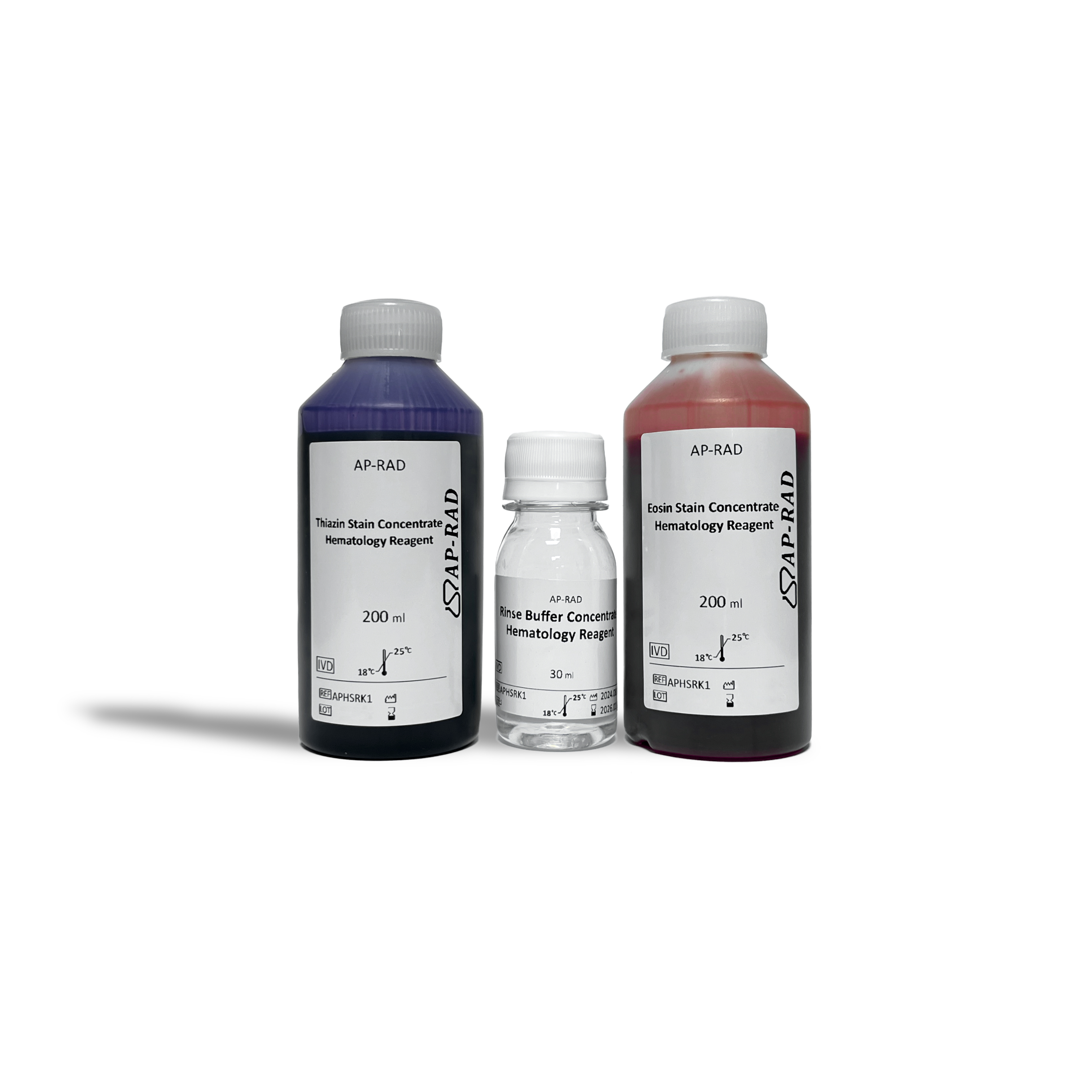 کیت رنگ آمیزی هماتولوژی برای دستگاه های اتوماتیک - Concentrated Stain and Buffer  for Hematology Slide Stainer - AP-RAD - کیت - هماتولوژی و بانک خون - پژوهش و توسعه امیر پیوند