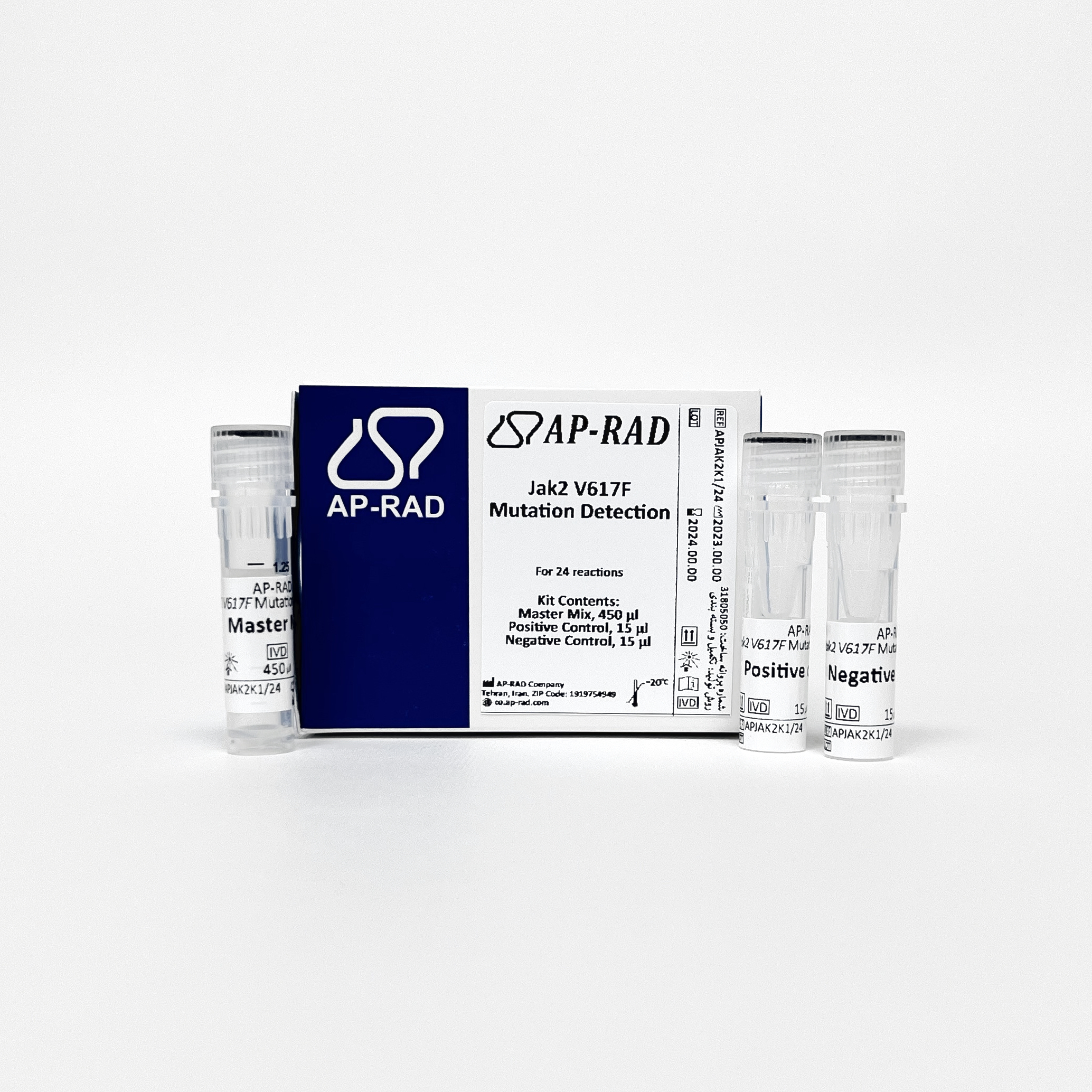   کیت تشخیص کیفی جهش Jak2 V617F - (Conventional)Jak2 V617F Mutation Detection  Kit - AP-RAD - کیت - سلولی و مولکولی - پژوهش و توسعه امیر پیوند